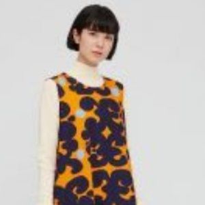 Uniqlo X Marimekko Sleeveless, Orange Paisley Dress, Sz Medium